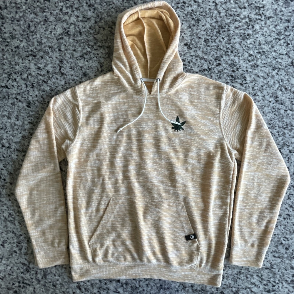 Dikotomy Weed Leaf Rockview Pullover Hoodie Men XL Orange White Standard Fit 594 - Picture 2 of 8